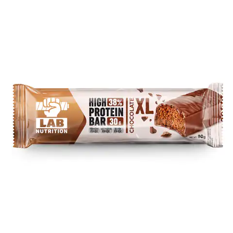 Lab Nutrition XL Chocolate Proteinriegel mit 38 Prozent Protein und 30g Protein pro Riegel
