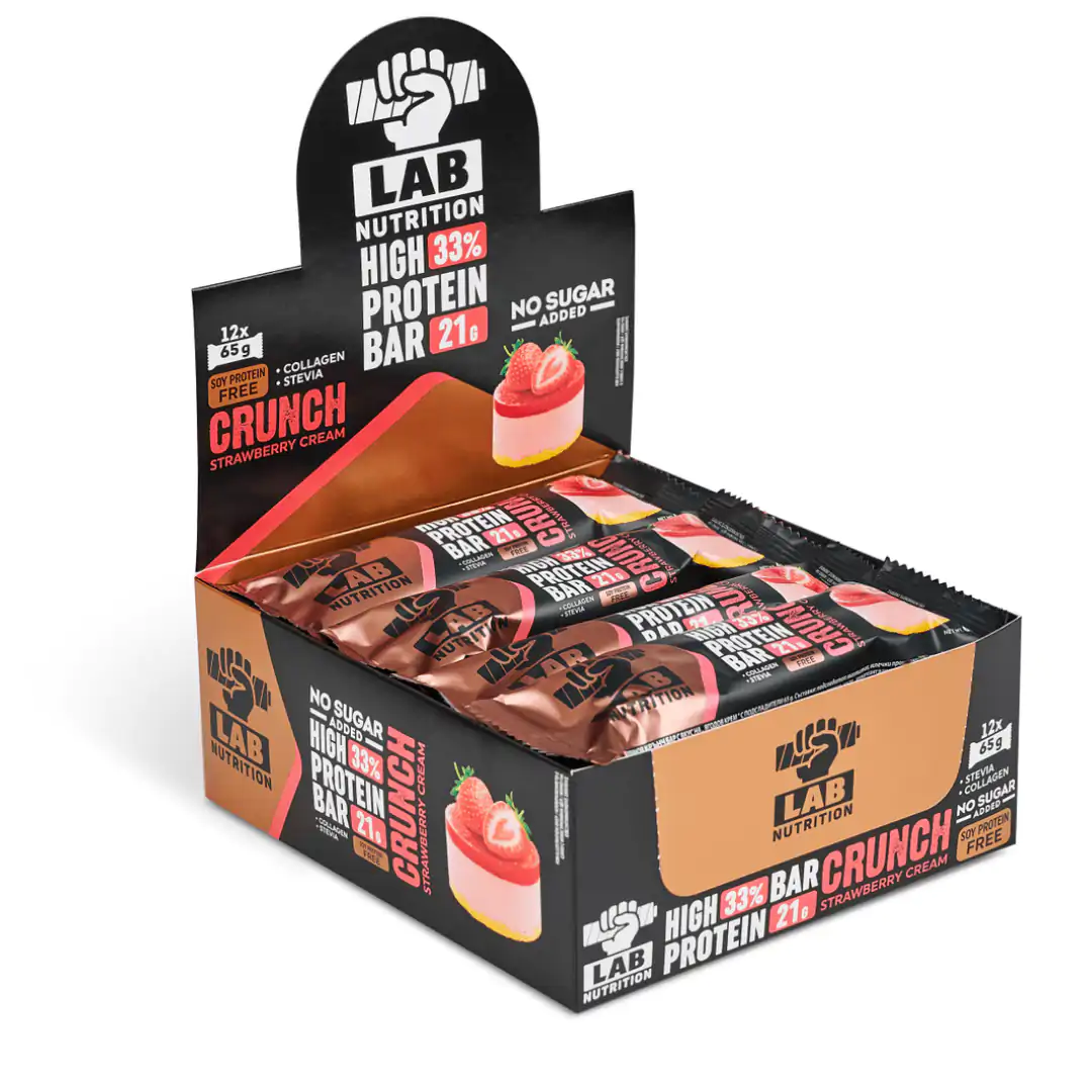 Lab Nutrition High Protein Bar Crunch Strawberry Cream